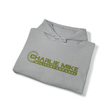 Charlie Mike Hooded Sweatshirt- Military Green Logo